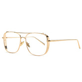(6 PACK) Wholesale Sunglasses Oversized Women New Arrival Fashion Trendy Street 2025 - BulkSunglassesWholesale.com - Gold Frame White